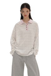 Vintage Striped Loose - Fit Long Sleeve Tee - COPPING THREADS - MOROMORO